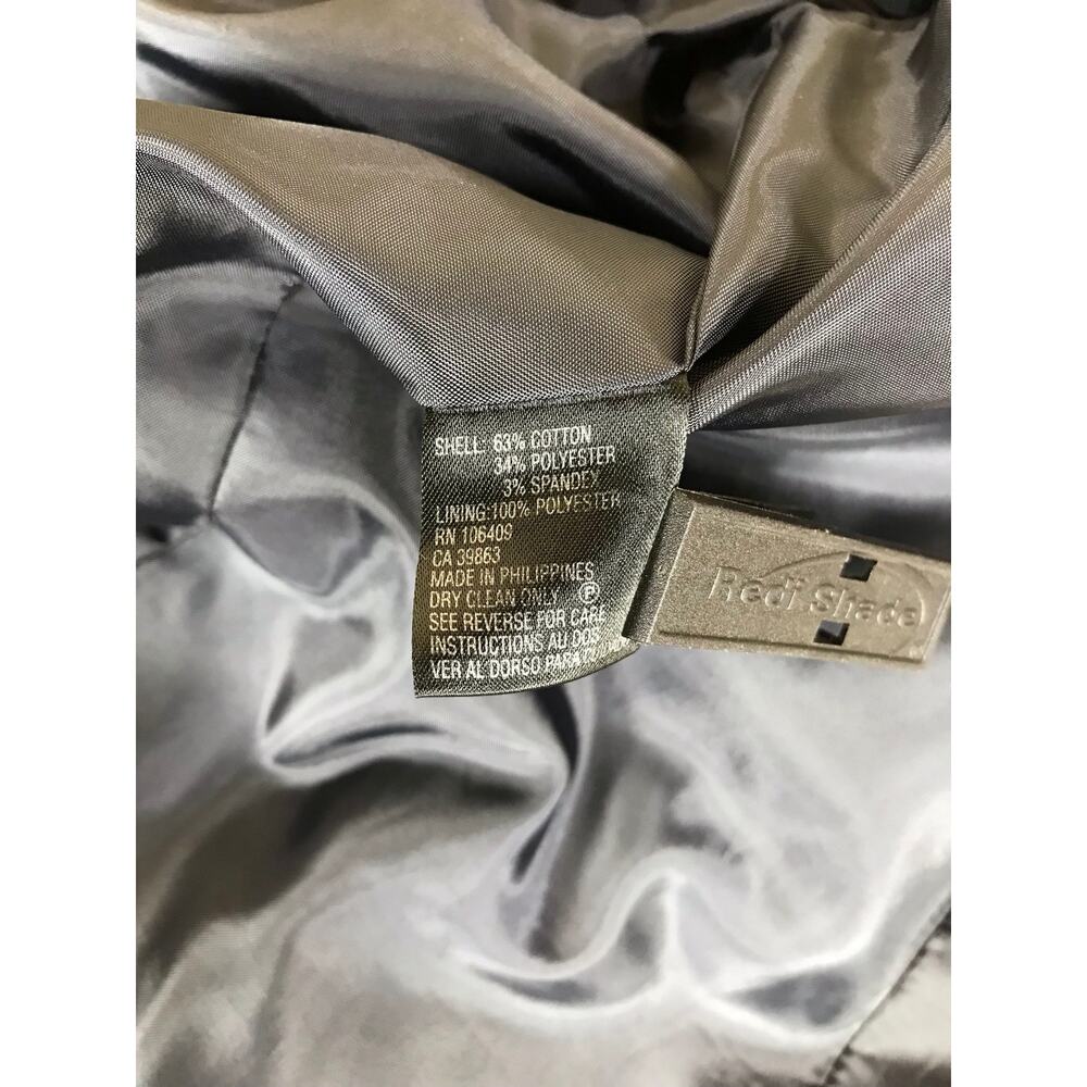 Tahari Arthur S. Levine Trench Coat Women’s 16W Navy Blue Cotton Button Front - Picture 5 of 9